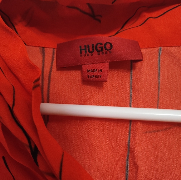 Hugo Boss Red Floral Blouse - Picture 3 of 4